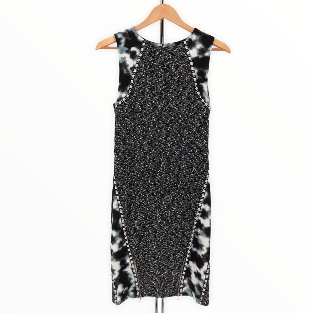 Rachel Roy Tweed Cloud Sleeveless Bodycon Cocktail Sheath Dress size 10